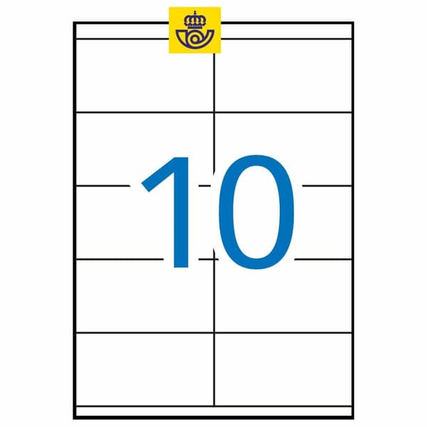 Självhäftande etiketter Apli 1278 100 Blad 105 x 57 mm Vit