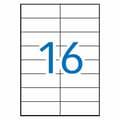 Pikkukuva 2 / 2: Liimaetiketit Apli 1274 100 Levyt 105 x 37mm Valkoinen Messinki