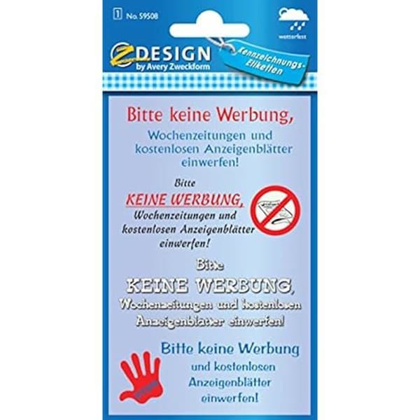 Avery Zweckform 3741 väderbeständiga etiketter - Röd