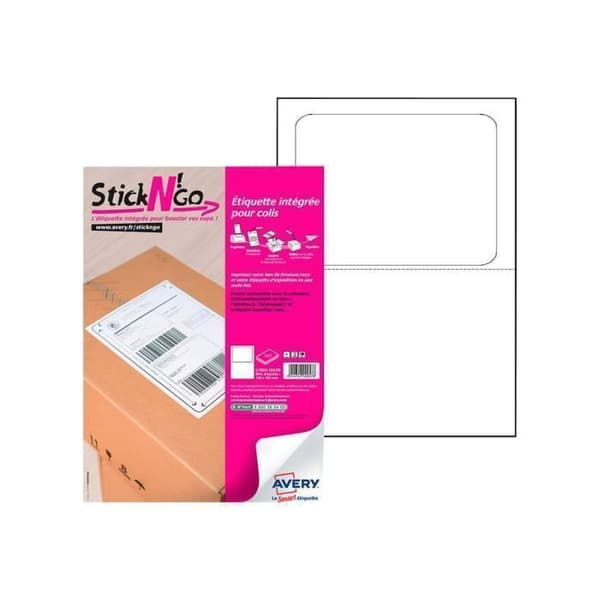 Avery L7980 Glans Vit 130 x 182 mm 100 ark (100 ark x 1) Adressetiketter med leveransbekräftelse