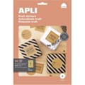 Miniatyrbild 1 av 3: Etiketter - A4 - Kraftpapper - Självhäftande - Ficka med 10 ark - Apli