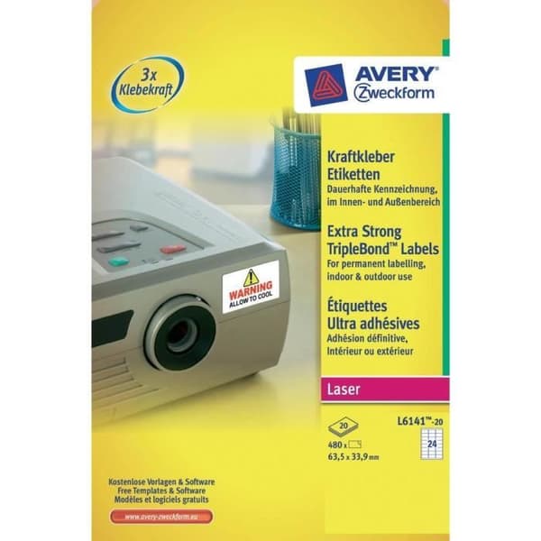 Super självhäftande etiketter (480) AVERY-ZWECKFOR…