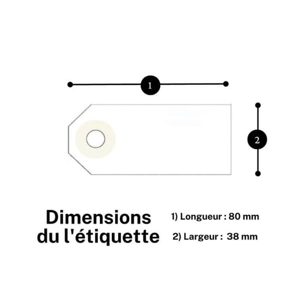 Individuella etiketter - AGIPA - 80 x 38 mm - Neutral - Med tråd - 400 etiketter