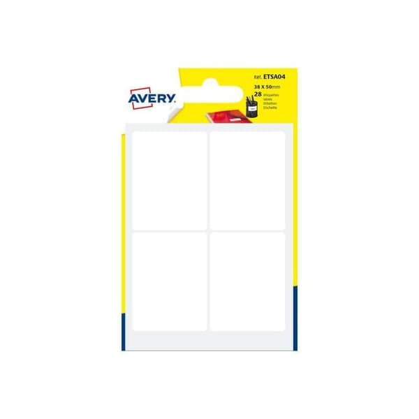 Avery självhäftande etikett vit (28-pack)