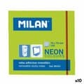 Miniatyrbillede 2 af 3: Klæbende huskesedler Milan Grøn 76 x 76 mm (10 enheder)