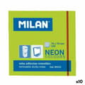 Miniatyrbillede 1 af 3: Klæbende huskesedler Milan Grøn 76 x 76 mm (10 enheder)