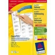 Avery® vita laseretiketter + förpackning med 1 kartong