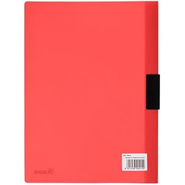 Folder - DOHE - A4 - Röd - Metallklämma - Opak polypropen 350 mikron