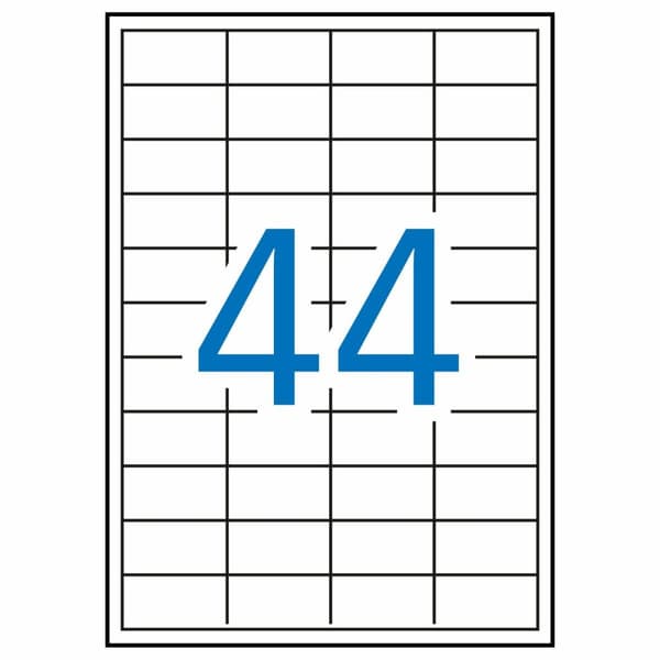 Liimaetiketit Apli 1285 100 Levyt 48,5 x 25,4 mm Valkoinen
