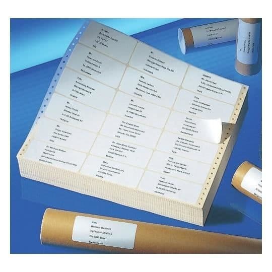 Självhäftande etiketter - AVERY - 3000 etiketter - 125x48,8 mm - Papper - Permanent självhäftande