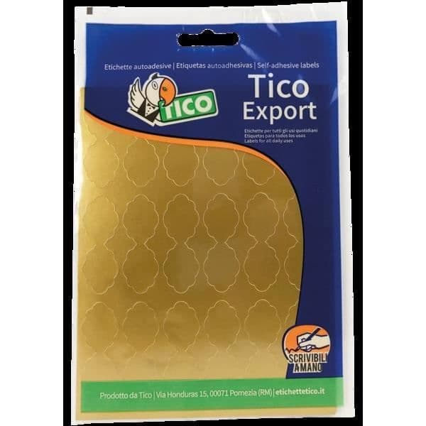 UTSKÄRDA GULDETIKETTER MOLN 48 X 18 10FF TICO ITALIA