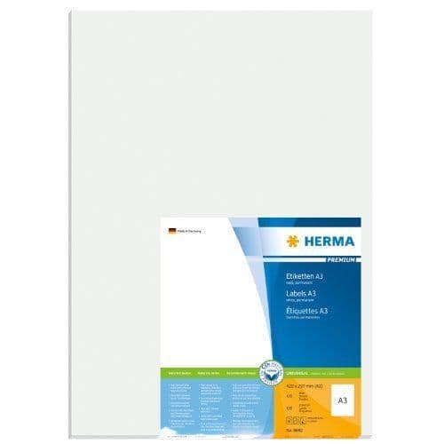 HERMA Permanenta etiketter PREMIUM A3 297x420 mm 100 ark 443767