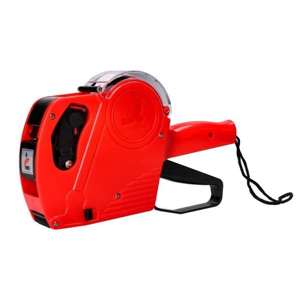 Märktång - Q-CONNECT - 1 rad - 8 tecken - Röd - 225x135x40mm