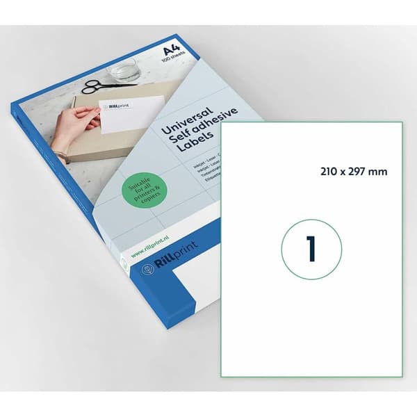BRUGT Etiketter RI89124 Hvid Papir (Refurbished B)