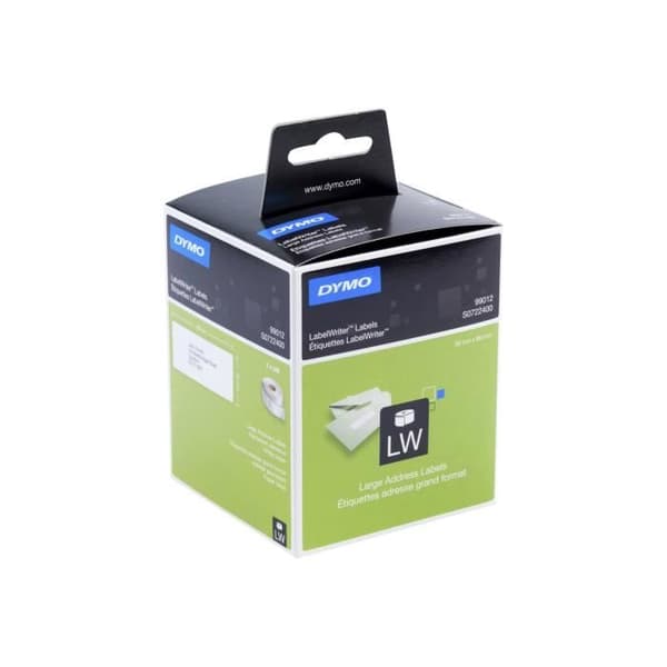 DYMO LabelWriter - Adressetiketter - papper - permanent lim - vit - 36 x 89 mm 520 etikett(er) (2 rull(ar) x 260)