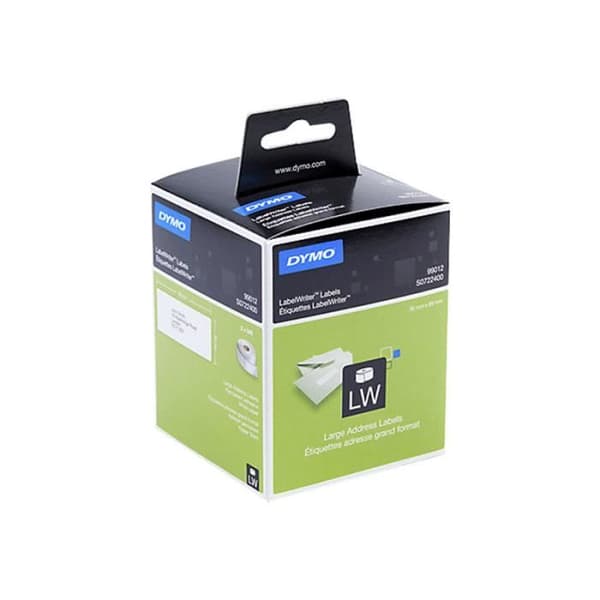 DYMO LabelWriter - Adressetiketter - papper - permanent lim - vit - 36 x 89 mm 520 etikett(er) (2 rull(ar) x 260)