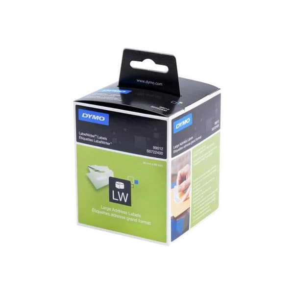DYMO LabelWriter - Adressetiketter - papper - permanent lim - vit - 36 x 89 mm 520 etikett(er) (2 rull(ar) x 260)