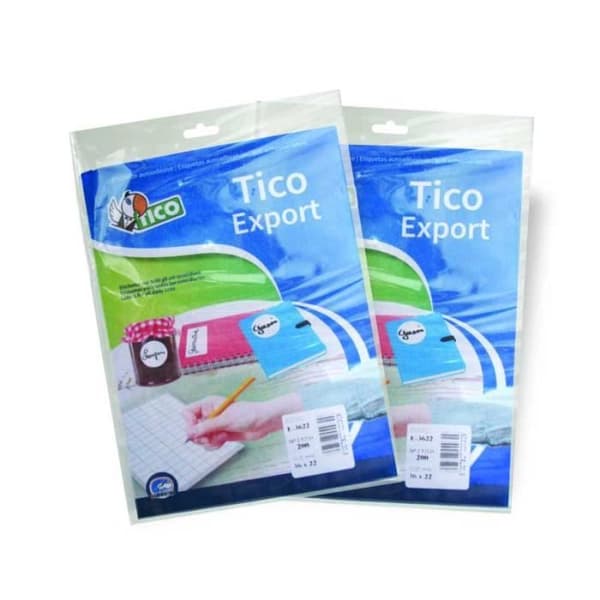 TICO E-3610RECTANGLE PERMANENT WHITE 400ST(S) SJÄLVHÄFTANDE ETIKETT-SEL