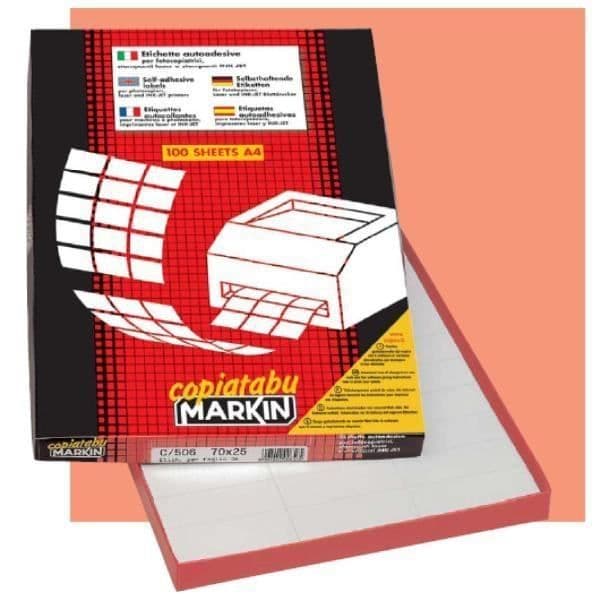 Etiquettes Markin 210C540 - Vit - 105mm x 99mm - 600 stycken