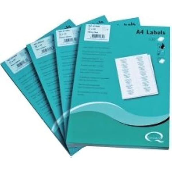 Vita etiketter - Q-CONNECT - KF01581 - 38 x 21 mm - 6500 stycken - 100 ark