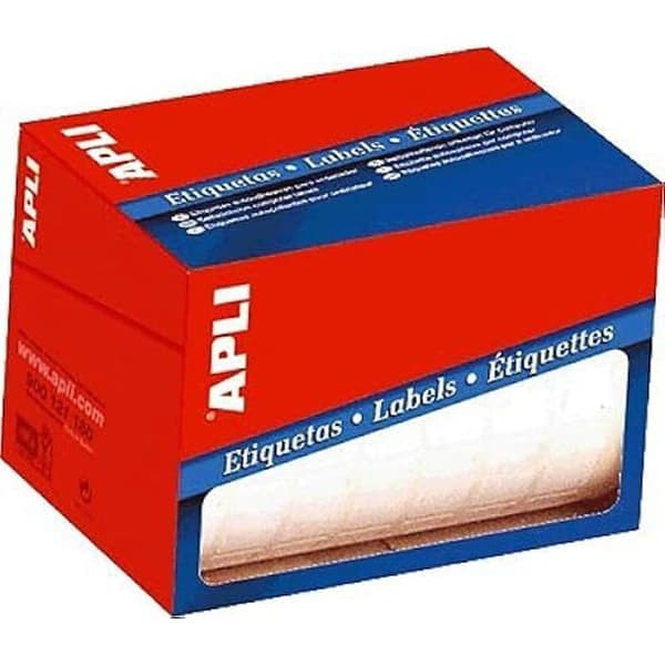Etiketter - APLI - Vit Rollo - 19 x 27 mm - 3000 enheter - Idealisk för organisation