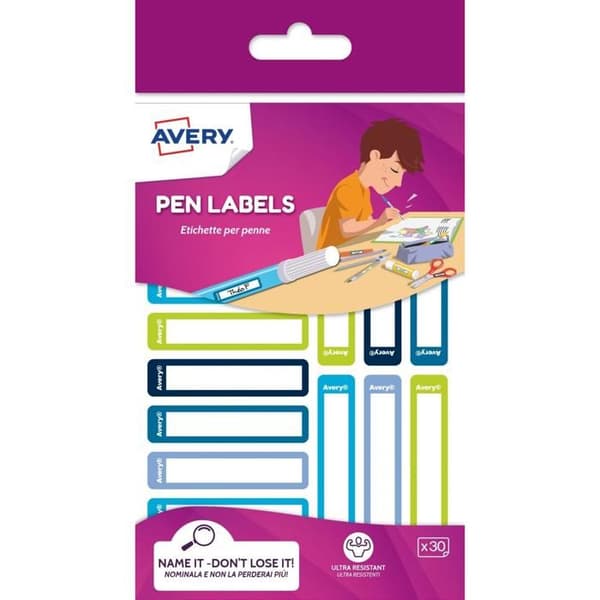 Avery RESMI30G-UK Färgglada självhäftande etiketter