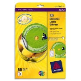 50 CD/DVD monokroma laseretiketter och omslag