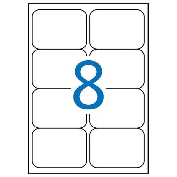 Apli Neon gula etiketter format 99,1x67,7 mm per 160 LASER-etiketter - A02874