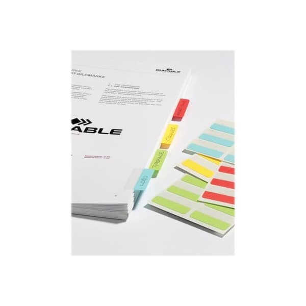 DURABLE QUICK FLICK Självhäftande flik i olika färger (paket med 48)