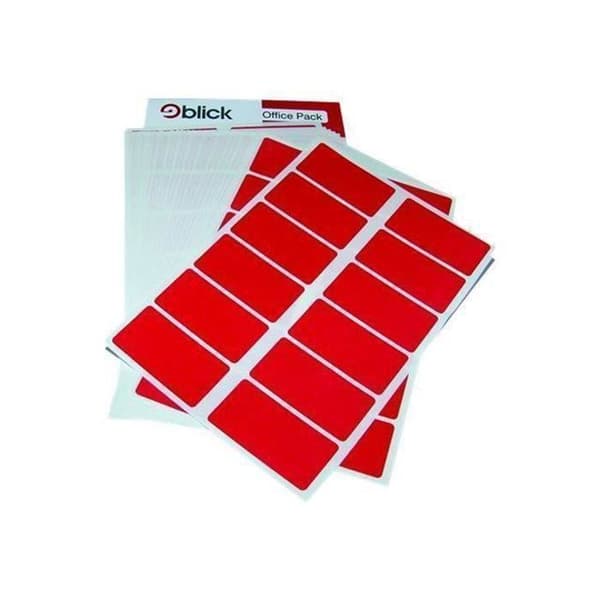 Blick Office Pack Självhäftande etikett röd (pack om 320)
