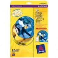 Etiketter för CD Avery Zweckform - C9660-25 - Super Size-format - Bläckstråleskrivare - 117 mm