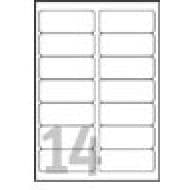 Laseretiketter - AVERY - L7163 - 1400 etiketter - 99,1x38,1 mm - Vit