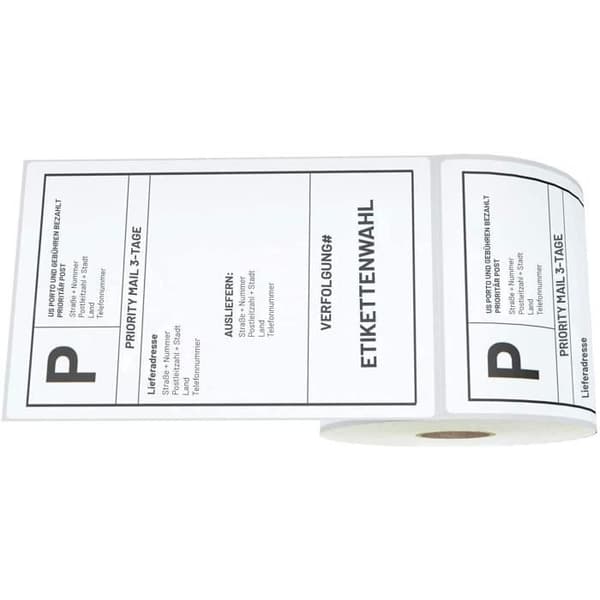 Självhäftande etiketter - LEYF - 100 mm x 150 mm - 370 etiketter - Vattentåliga