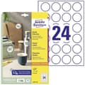 Miniatyrbild 1 av 3: Avery-Zweckform L3415-10 Ø 40 mm vitt papper 240 st permanent Laser universaletiketter 10 ark DIN A4