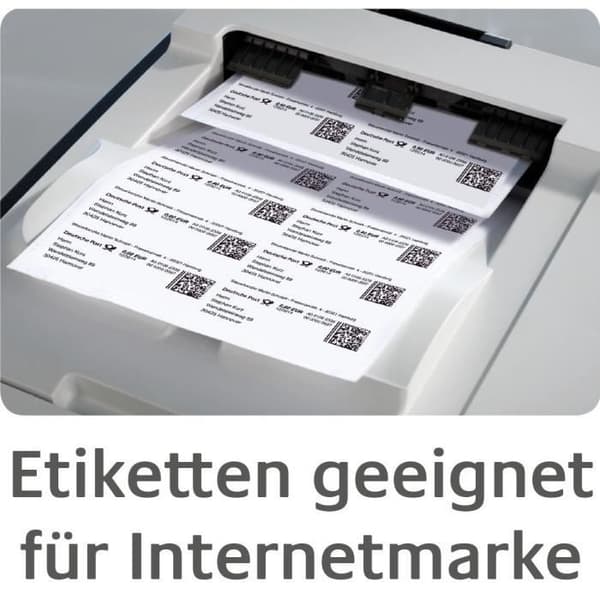 AVERY Zweckform självhäftande matta pappersetiketter, 100 ark, naturvit, 63,5 x 38,1 mm, 2100 etiketter