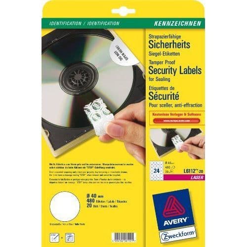 AVERY / Zweckform runda säkerhetsetiketter, â € ¦