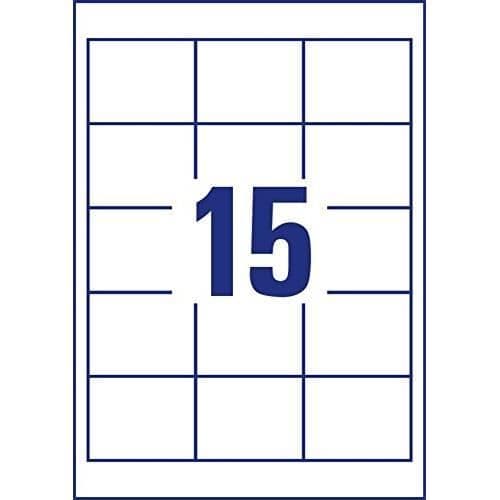 AVERY - Zweckform Universal QuickPEEL-etiketter, 64 x 50 mm vit, med kant, ProNature - certifierad - 3672