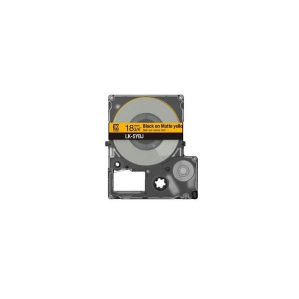 Självhäftande etikett - EPSON - LK-6HWJ - 24 mm - Svart på gult - Kompatibel LabelWorks LW-C410