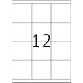 Miniatyrbild 2 av 4: Universell etikett, 70,0 x 67,7 mm, hvit