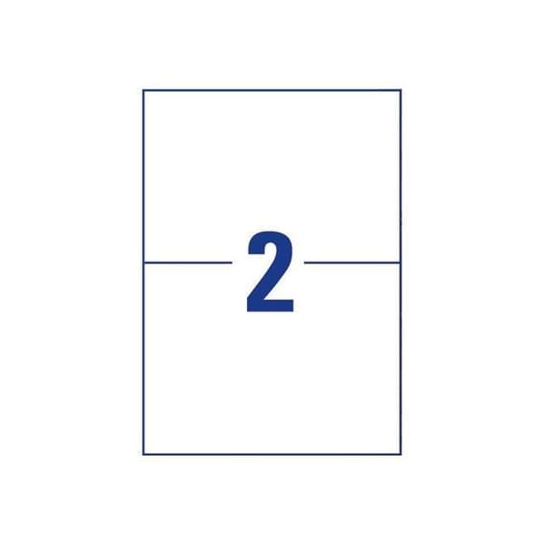 Avery Zweckform Polyester matt avtagbart lim vit 210 x 148 mm 40 etikett(er) (20 ark(ar) x 2) vattentäta etiketter