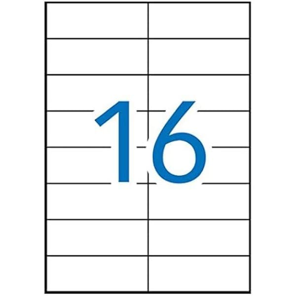 Självhäftande etiketter - APLI - 1274 - 105 x 37 mm - Vit