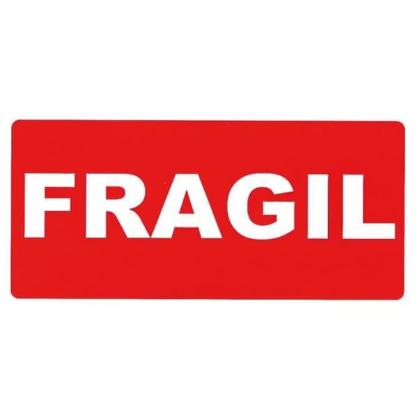 Apli 708714 Rulle av 200 etiketter "Fragil" (franska ej garanterat) - 1472am