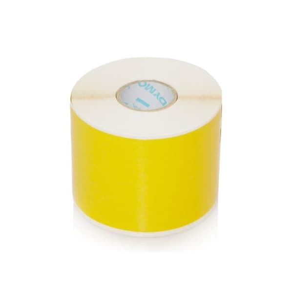 DYMO LabelWriter Box med 1 rulle med 220 gula självhäftande etiketter, märke/frakt, 54 mm x 101 mm.