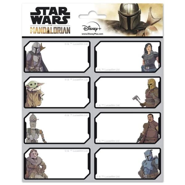 Disney-etiketter Star Wars 2 självhäftande vit/svart 16 st