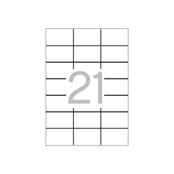 APLI PAPPER Vit 42,3 x 70 mm 2100 enheter (100 ark(ar) x 21) etiketter