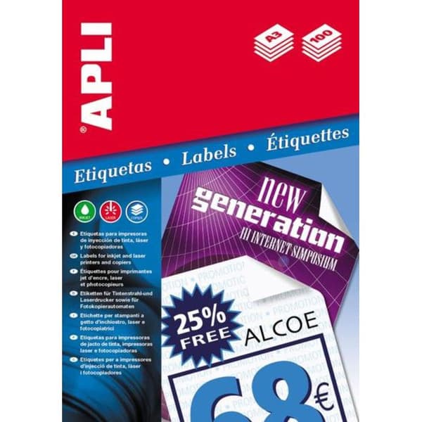 A3 Permanent Vita Etiketter 297 X 420 100 Sidor