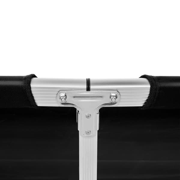 2 tältsängar i aluminium, hopfällbara - svart