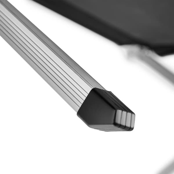 2 tältsängar i aluminium, hopfällbara - svart
