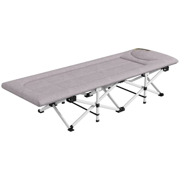 Campingbädd, 200x65x42 cm, Grå