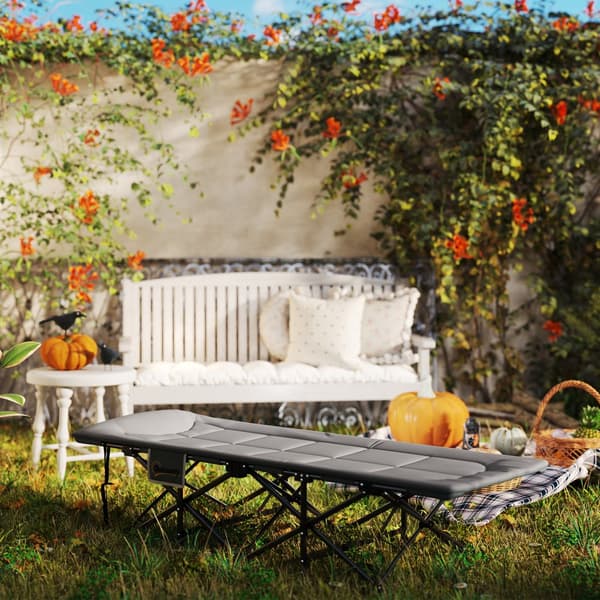 Hopfällbar Säng, 187x67x37 cm, Grå